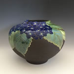 Low Vase Blue Hydrangea